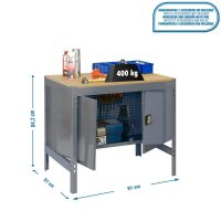 Simonrack Werkbank SIMONWORK BT0 grau 91,0 x 61,0 x 84,2 cm