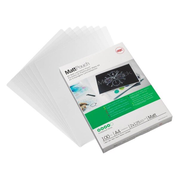 GBC Laminierfolien MattPouch matt für A4 125 micron, 100 St.
