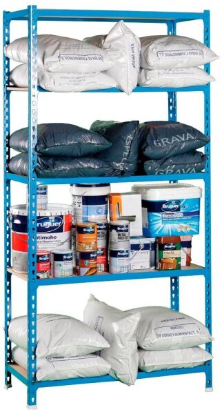 Simonrack Schwerlastregal MADERCLICK 8435104912614 blau 90,0 x 50,0 x 180,0 cm