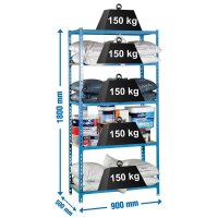 Simonrack Schwerlastregal MADERCLICK 8435104912614 blau...