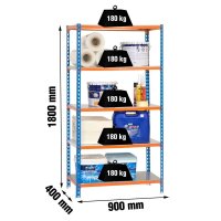 Simonrack Schwerlastregal SIMONCLICK 8435104912690 blau,...