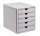 HAN Schubladenbox System-Box  lichtgrau 1450-11D, DIN A4 mit 5 Schubladen, 1 St.