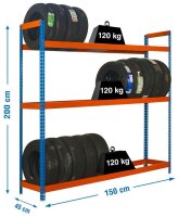 Simonrack Reifenregal AUTOFORTE 8435104947449 blau,...