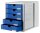 HAN Schubladenbox System-Box  blau 1450-14D, DIN A4 mit 5 Schubladen, 1 St.