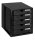 HAN Schubladenbox System-Box  schwarz 1450-13D, DIN A4 mit 5 Schubladen, 1 St.