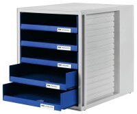 HAN Schubladenbox Schrank-Set  blau 1401-14D, DIN A4 mit...