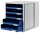 HAN Schubladenbox Schrank-Set  blau 1401-14D, DIN A4 mit 5 Schubladen, 1 St.