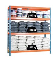 Simonrack Schwerlast-Weitspannregal SIMONFORTE CHIPBOARD 8435104921609 blau, orange 180,0 x 45,0 x 200,0 cm