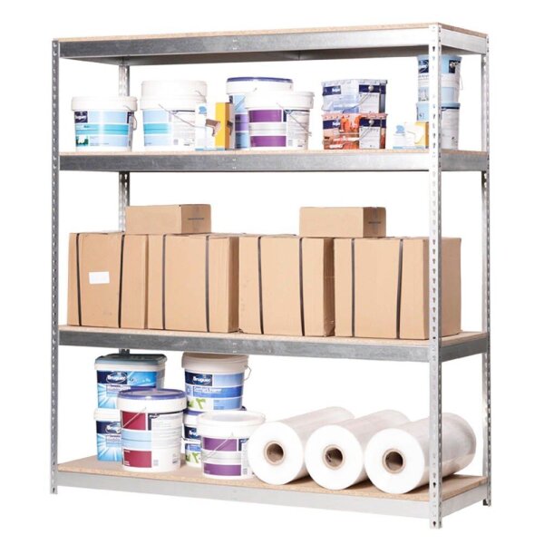 Simonrack Schwerlast-Weitspannregal SIMONFORTE CHIPBOARD 8435104925249 silber 240,0 x 60,0 x 200,0 cm