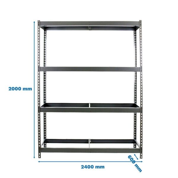 Simonrack Schwerlast-Weitspannregal SIMONFORTE 8435104975961 grau 240,0 x 60,0 x 200,0 cm