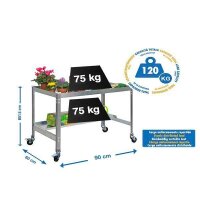 Simonrack Pflanztisch SIMONGARDEN silber 90,0 x 60,0 x...