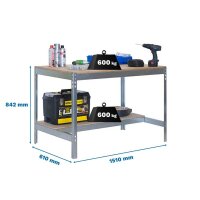 Simonrack Werkbank SIMONWORK BT0 silber 151,0 x 61,0 x...