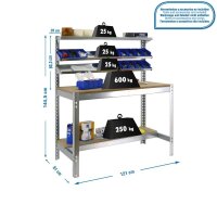 Simonrack Werkbank SIMONWORK BT1 silber 121,0 x 61,0 x...
