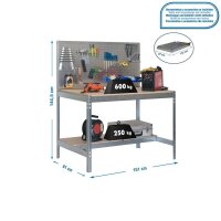 Simonrack Werkbank SIMONWORK BT2 silber 151,0 x 61,0 x...