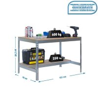 Simonrack Werkbank SIMONWORK BT0 silber 151,0 x 76,0 x...