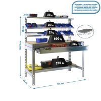 Simonrack Werkbank SIMONWORK BT1 BOX silber 1 Schublade...
