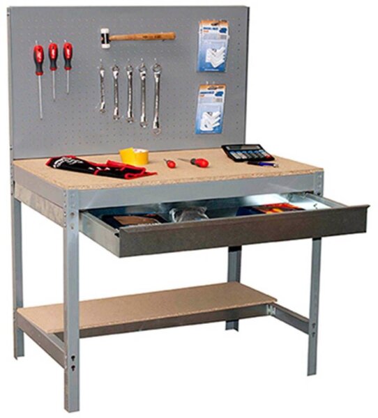 Simonrack Werkbank SIMONWORK BT2 BOX grau 1 Schublade 121,0 x 61,0 x 144,5 cm