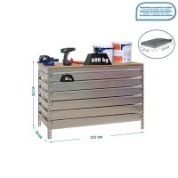 Simonrack Werkbank SIMONWORK BT5 BOX silber 6 Schubladen...