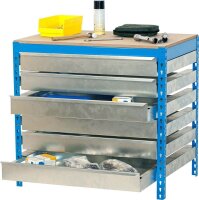 Simonrack Werkbank SIMONWORK BT5 BOX blau 6 Schubladen...