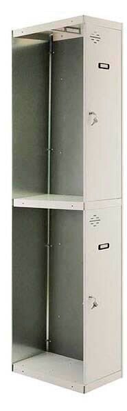 Simonrack Anbau-Spind SIMONLOCKER DIY grau 8435104936245, 2 Schließfächer 30,0 x 50,0 x 180,0 cm
