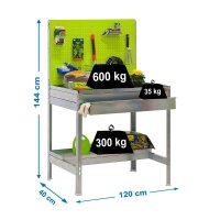 Simonrack Pflanztisch SIMONGARDEN silber, grün 120,0...