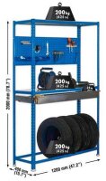Simonrack Werkbank-Set SIMONRACING blau 1 Schublade 120,0...