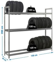 Simonrack Reifenregal AUTOFORTE 8435104947456 silber...