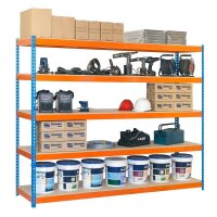 Simonrack Schwerlast-Weitspannregal SIMONFORTE CHIPBOARD 8435104951088 blau, orange 150,0 x 45,0 x 200,0 cm