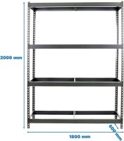 Simonrack Schwerlast-Weitspannregal SIMONFORTE 8435104975930 grau 180,0 x 60,0 x 200,0 cm
