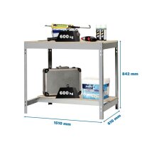 Simonrack Werkbank SIMONWORK BT0 grau 151,0 x 61,0 x 84,2 cm