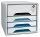 cep Schubladenbox Smoove Secure  weiß/bunt 1073110511, DIN A4 mit 4 Schubladen, 1 St.