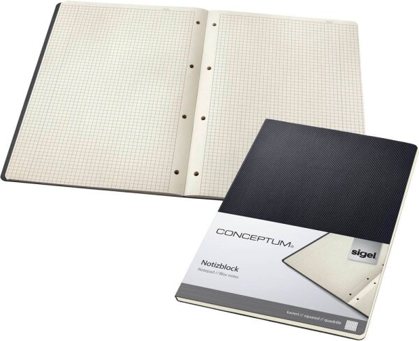 SIGEL Briefblock Conceptum® gelocht DIN A4 kariert, 1 Block