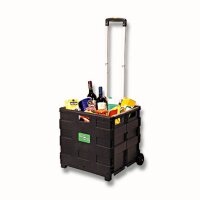 relaxdays Einkaufstrolley Kunststoff schwarz 42,0 x 37,0...
