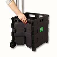relaxdays Einkaufstrolley Kunststoff schwarz 42,0 x 37,0...