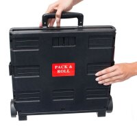 relaxdays Einkaufstrolley Kunststoff schwarz 42,0 x 37,0 x 39,0 cm
