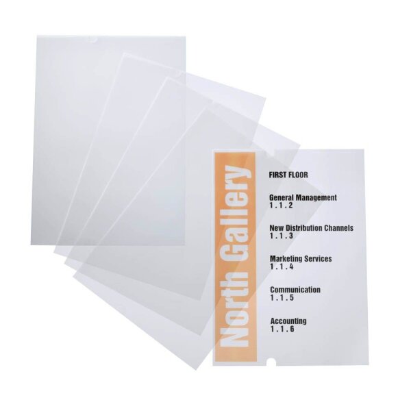 DURABLE Einsteckfolien für Türschilder CRYSTAL SIGN REFILL 21,0 x 29,7 cm, 10 St.