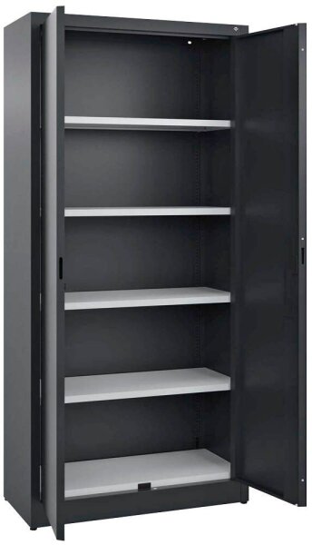 CP Stahlschrank C 2000 Acurado 092600-000 S10008 schwarzgrau 4 Fachböden 93,0 x 40,0 x 195,0 cm, aufgebaut, 1 St.