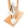 relaxdays WC-Garnitur braun, silber Holz, 1 St.