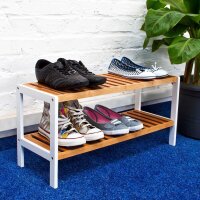 relaxdays Schuhregal braun, weiß 70,0 x 24,5 x 33,0...