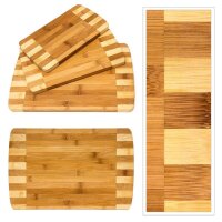relaxdays Schneidebretter-Set braun 3-tlg., 3 St.