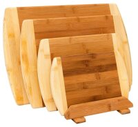 relaxdays Schneidebretter-Set braun 4-tlg., 4 St.