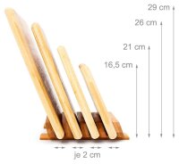 relaxdays Schneidebretter-Set braun 4-tlg., 4 St.