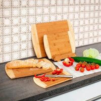 relaxdays Schneidebretter-Set braun 4-tlg., 4 St.