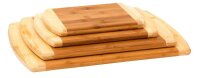relaxdays Schneidebretter-Set braun 4-tlg., 4 St.