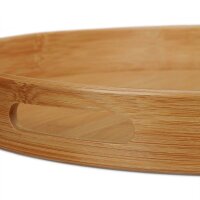relaxdays Tablett braun rund Ø 38,5 cm, 1 St.