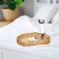 relaxdays Tablett braun rund Ø 38,5 cm, 1 St.