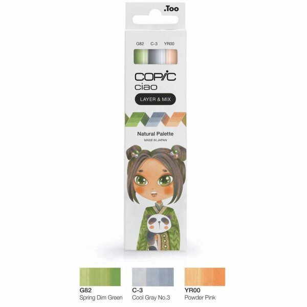 COPIC® Ciao Natural Palette Layoutmarker-Set farbsortiert 1,0 + 6,0 mm, 3 St.