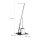 relaxdays WC-Garnitur GLASS silber, schwarz Metall  ( 10020452_0 )