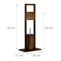 relaxdays WC-Garnitur braun Holz, 1 St.