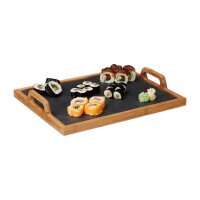 relaxdays Tablett braun rechteckig 40,5 x 32,0 cm, 1 St.